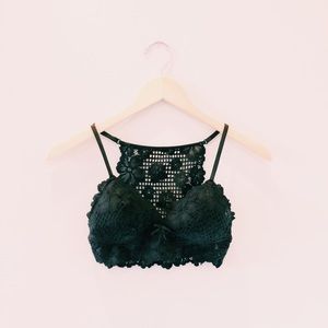 aerie black lace bralette